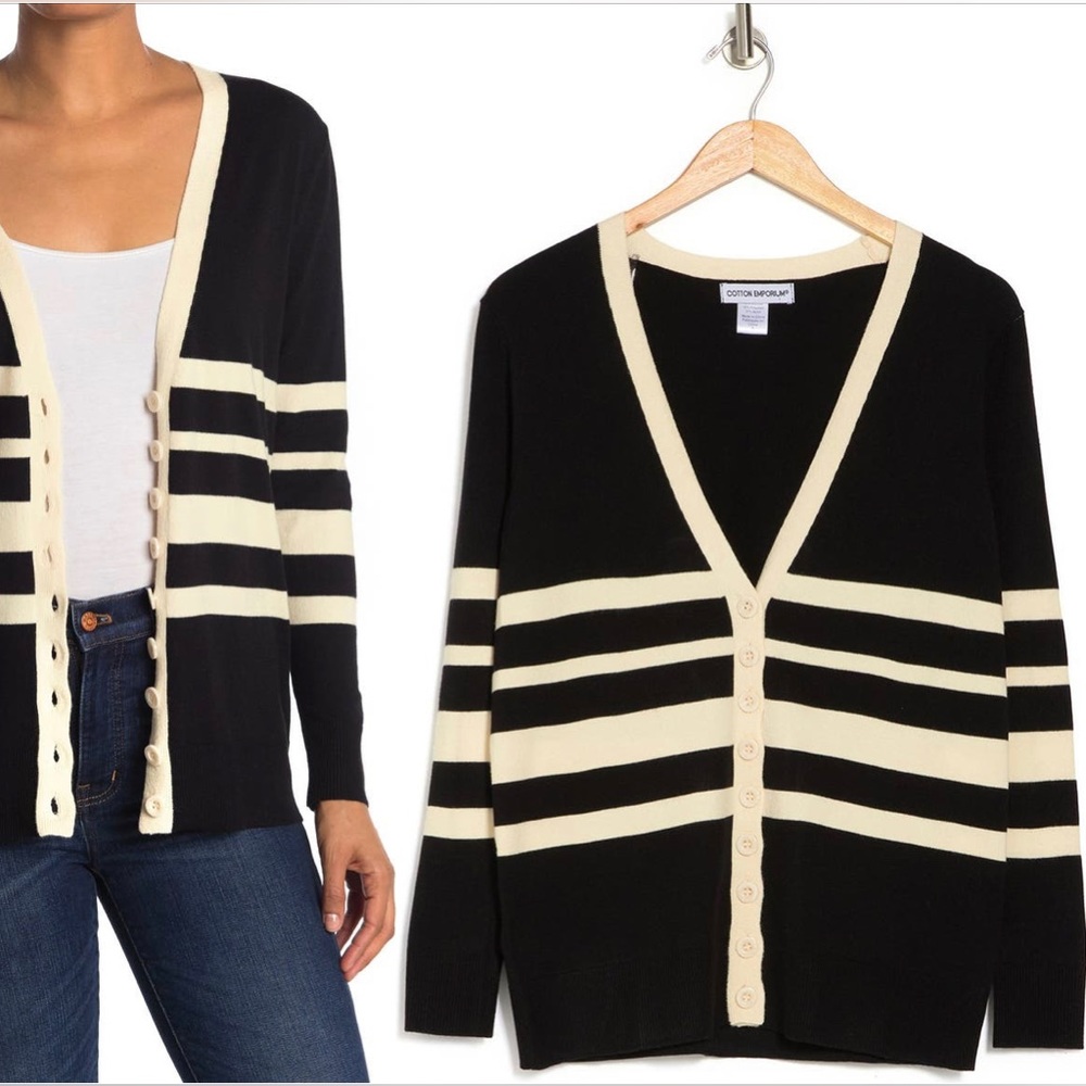 Cotton Emporium‎ Stripes Cardigan